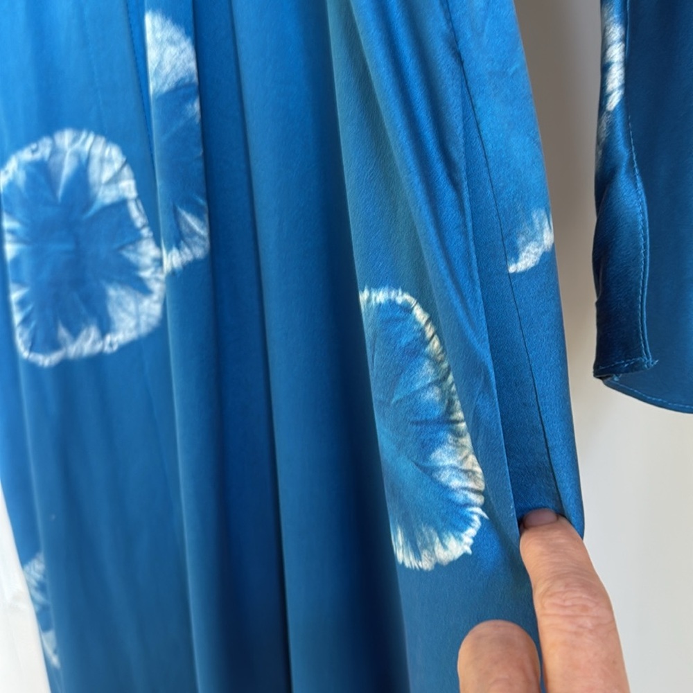 Alejandra Alonso Rojas Shibori Silk Tie-Front Dress - Picture 13 of 15